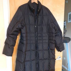 Long Black Down Lands End Coat